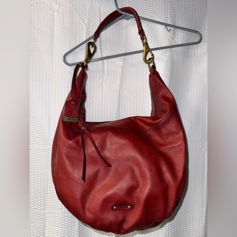 Frye Hobo Jenny Shoulder Bag In Red